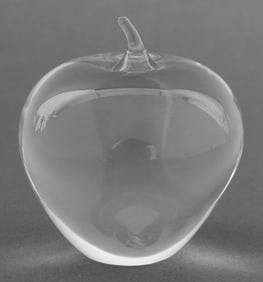Tiffany and Co. Crystal Apple Paperweight