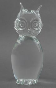 Licio Zanetto Glass Owl Sculpture