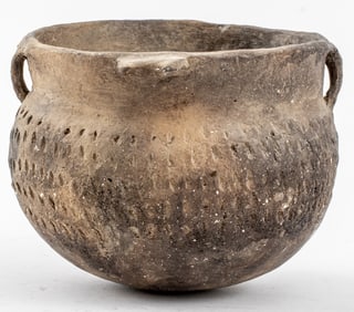 Native American Corrugated Greyware Jar