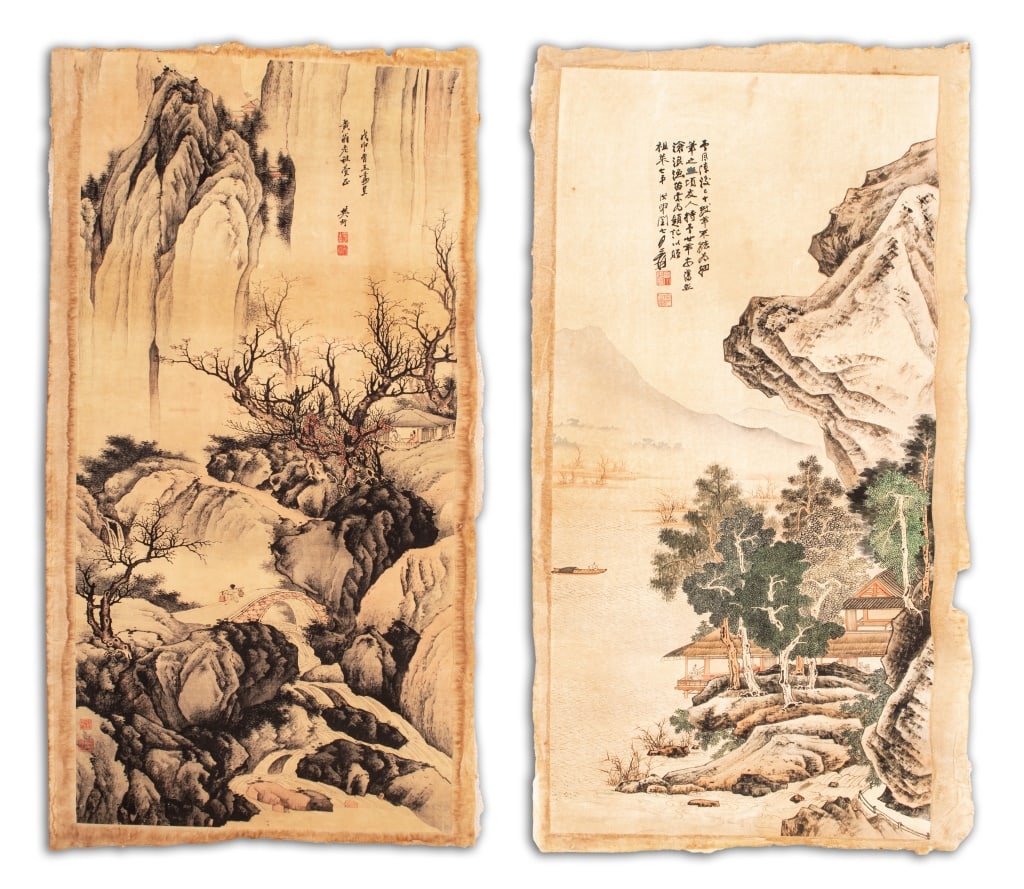 Chinese Landscape Scroll Painting, 20th C. (1 of 5)