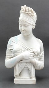 Joseph Chinard "Madame Recamier" White Marble Bust