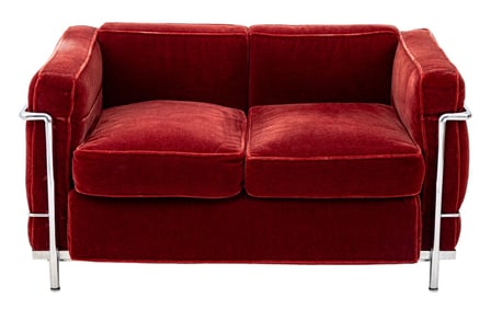 Le Corbusier for Cassina LC2 Petit Mohair Sofa
