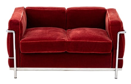 Le Corbusier for Cassina LC2 Petit Mohair Sofa