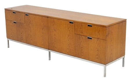 Florence Knoll Mid-Century Modern Oak Credenza