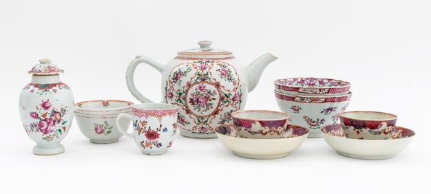 Chinese Export Famille Rose Porcelain Teaware, 11
