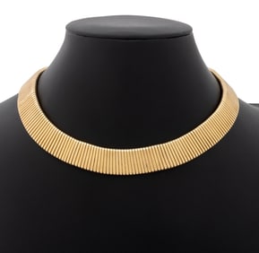14K Yellow Gold Tubogas Style Necklace
