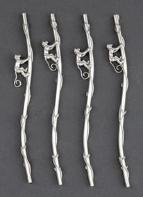Tiffany & Co. Sterling Silver Singerie Straws, 4