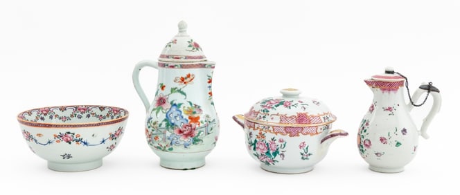 Chinese Export Famile Rose Porcelain Articles, 4