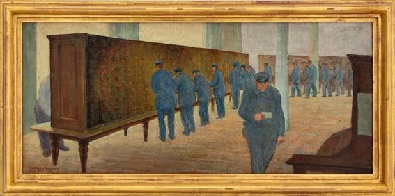 Arnold Friedman "Final Sweep" Oil on Panel, 1935