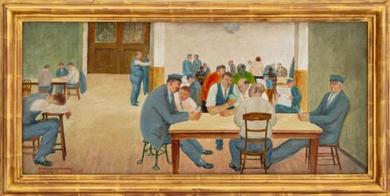 Arnold Friedman "Swing Room" Oil on Panel, 1935