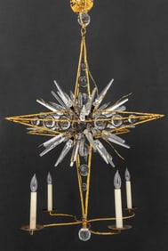 RW Russell Modernist Starburst Chandelier