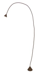 Modern Patinated Metal Arc Floor Lamp