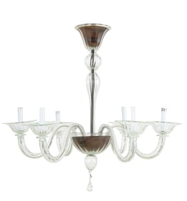 Murano Glass Six-Branch Chandelier