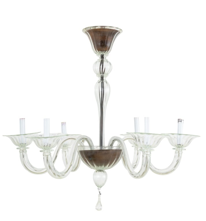 Murano Glass Six-Branch Chandelier (1 of 6)