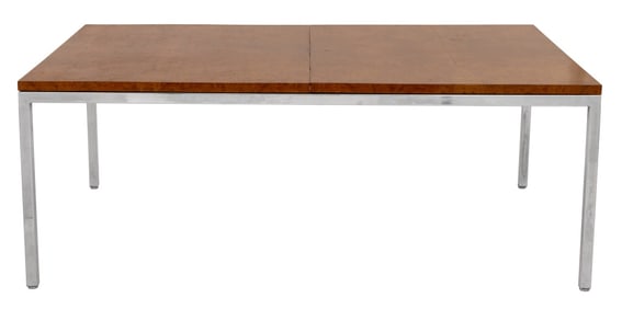 Knoll Burl Walnut Extending Dining Table