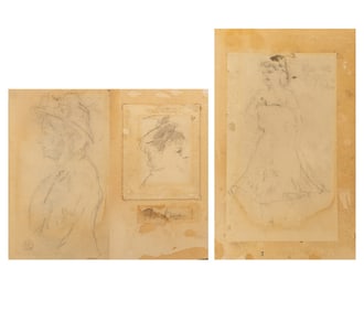 Henri de Toulouse-Lautrec Figural Sketches, 3