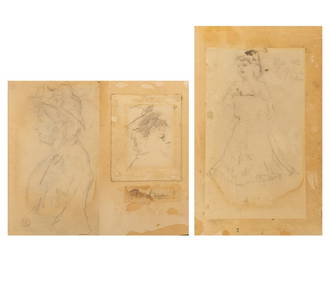 Henri de Toulouse-Lautrec Figural Sketches, 3 (1 of 13)