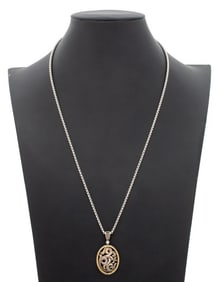 Charles Krypell 925 18K Gold Diamond Necklace