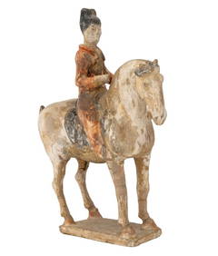 Chinese Tang Horse & Rider Pottery Sculpture (1 of 11)