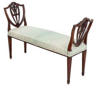 George III Mahogany Chair-Back Window Seat