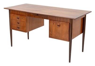 Maurice Villency Teakwood Keyhole Desk