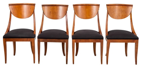Italian Biedermeier Style Cherrywood Chairs, 4