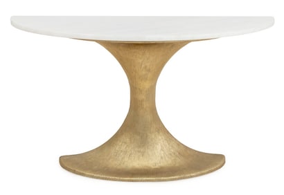 Louna Quartzite Top Aluminum Demilune Console