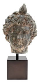 Ancient Style Bronze Portrait Head Sculpture (1 of 8)