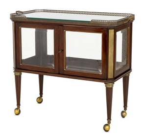 Regency Style Mahogany and Glass Vitrine
