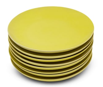 Rupert Spira Yellow Glazed Stoneware Plates, 8