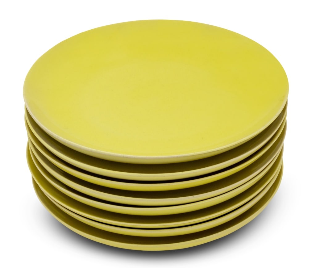 Rupert Spira Yellow Glazed Stoneware Plates, 8 (1 of 6)