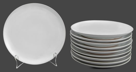 Rupert Spira White Glazed Salad Plates, 10