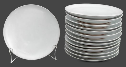 Rupert Spira White Glazed Bread Plates, 14