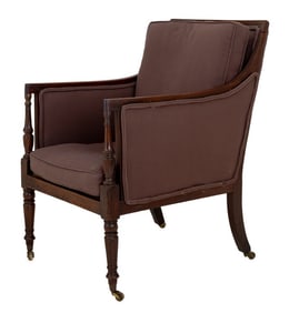 Regency Mahogany Armchair, 19th C.