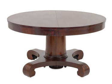 Empire Style Circular Mahogany Dining Table