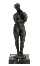 Modern Standing Female Nude Bronze Sculpture