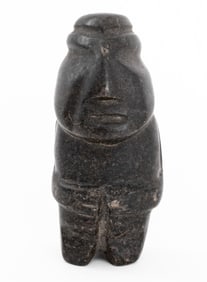 Mezcala Pre-Columbian Carved Black Stone Figure