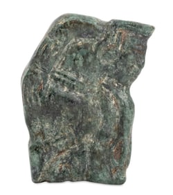 Mayan Pre-Columbian Carved Jade Figural Pendant