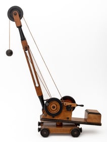 Carved Wood Model Toy Crane