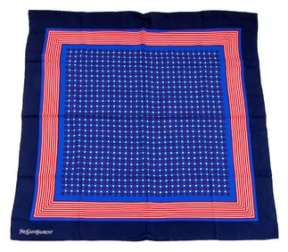 Yves Saint Lauren Stars and Stripes Silk Scarf