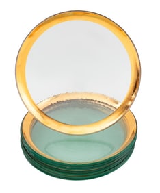 Annie Glass Gilt Rimmed Glass Chargers, 8