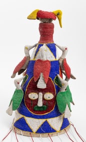 African Yoruba Beaded Headdress