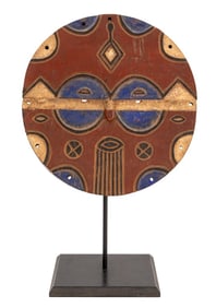 Teke Carved and Painted Wood Mask