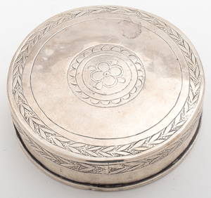 Peruvian Engraved Silver Snuff Box, 19th C. (1 of 9)