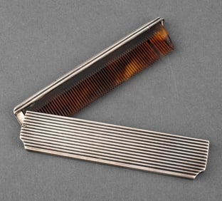 Hermes Paris Silver Travel Comb