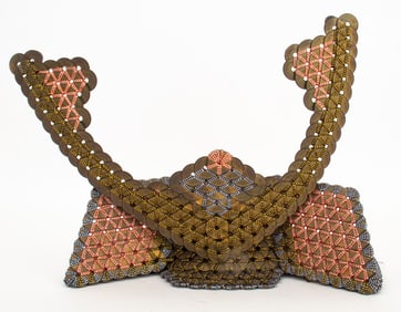 Japanese Coin Mounted Samurai Helmet