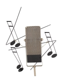 Curtis Jere Mid-Century Microphone Sculpture