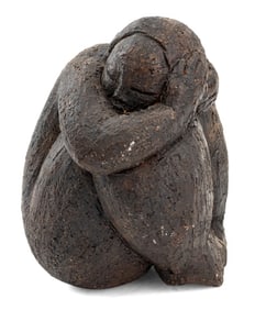 Max Siffredi Seated Female Nude Ceramic Sculpture