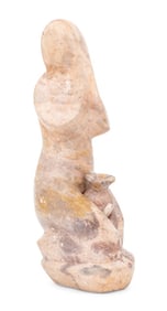 Mid-Century Modern Figural Carved Stone Sculpture