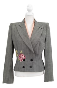 Alexander McQueen Wool Blend Plaid Suit Jacket